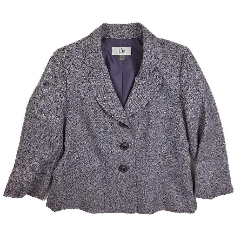 Le Suit Lavender Fleck Three Button Front Office‎ Blazer Suit Women's Size 10P
